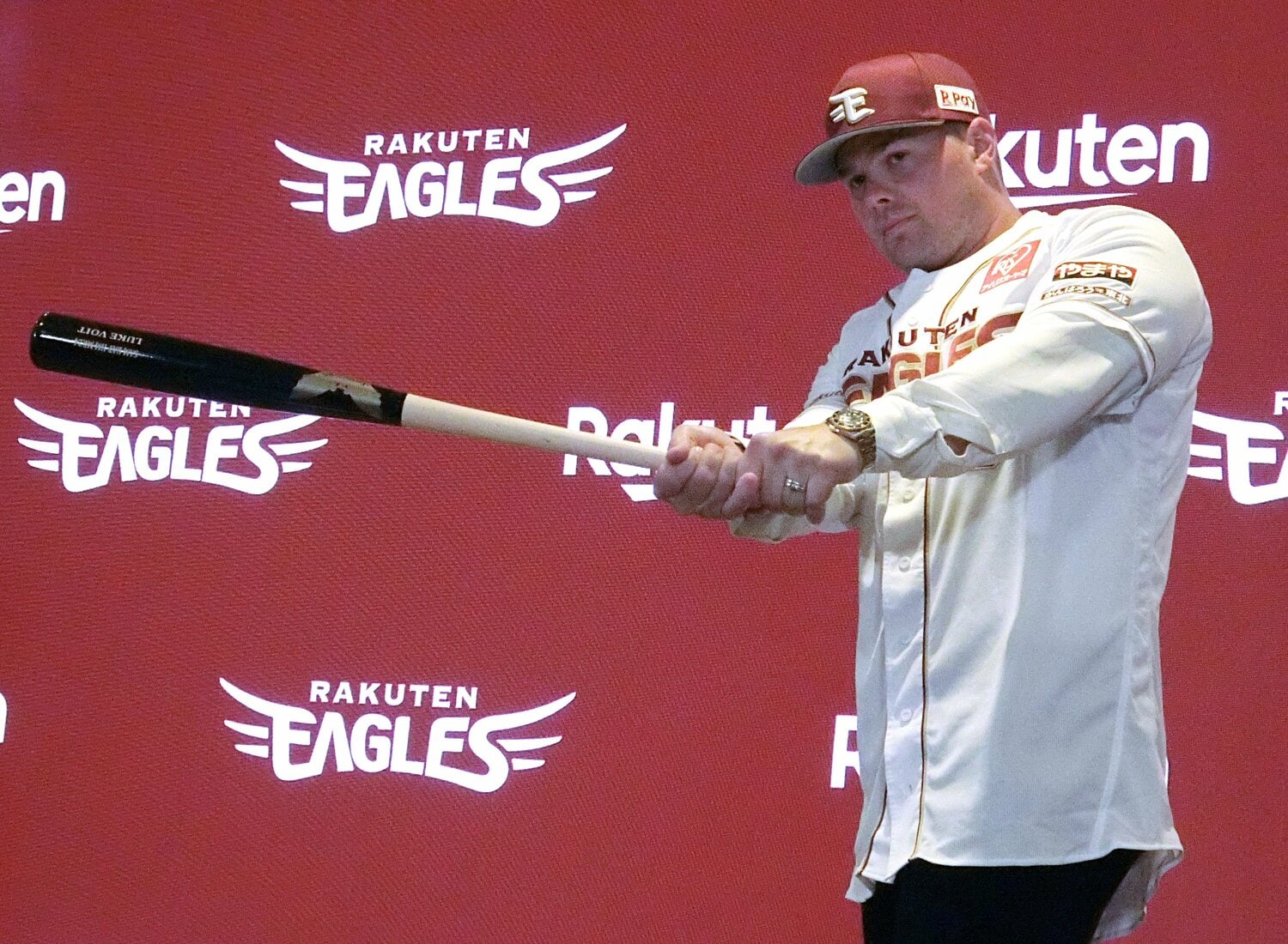 今年6月から楽天に加入したボイト。メジャー本塁打王の経験もある大砲だ　©JIJI PRESS