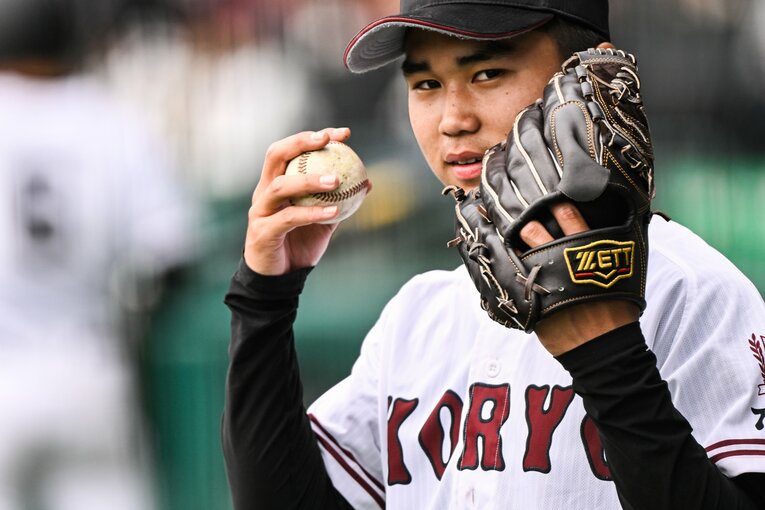 プロ注目の広陵・高尾響（投手）　©Nanae Suzuki