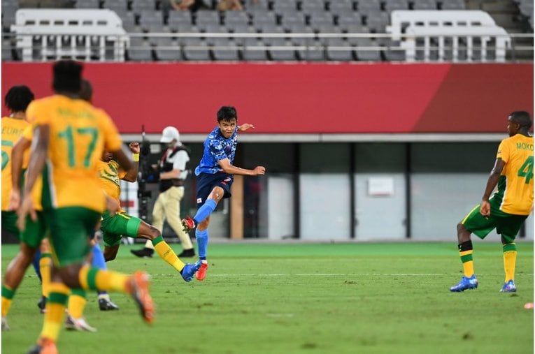 久保の先制ゴール©Takuya Kaneko/JMPA