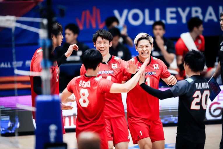 ネーションズリーグ ブルガリア戦　©︎FIVB