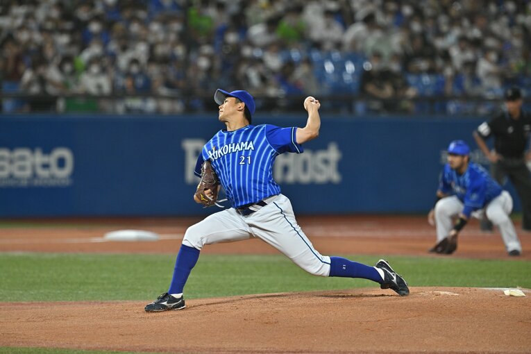 2022年9月25日のヤクルト戦に登板した今永　©Hideki Sugiyama