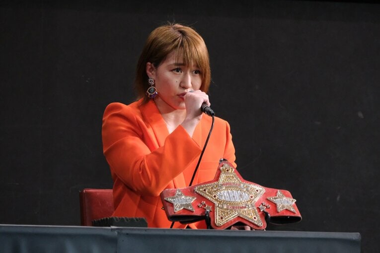 タイトルマッチに向けた記者会見にて