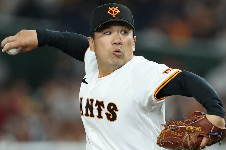 楽天から巨人に加入した田中将大（36歳）。ここまでオープン戦では3試合に登板し失点1 ／ photograph by Sankei Shimbun