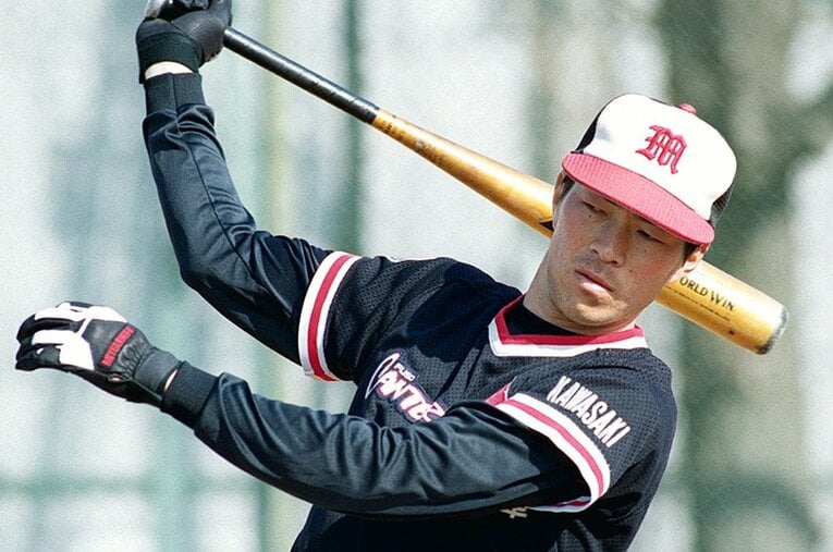 三菱自動車川崎の外野手・梶山義彦はそのバッティングを買われ、日本打線の7番を担った。 ／ photograph by Kyodo News