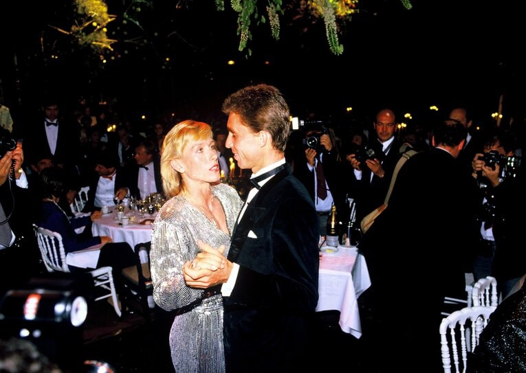 1988年全仏オープンのディナーでダンスをともにするマルチナ・ナブラチロワとイワン・レンドル　©Makoto Kemmisaki