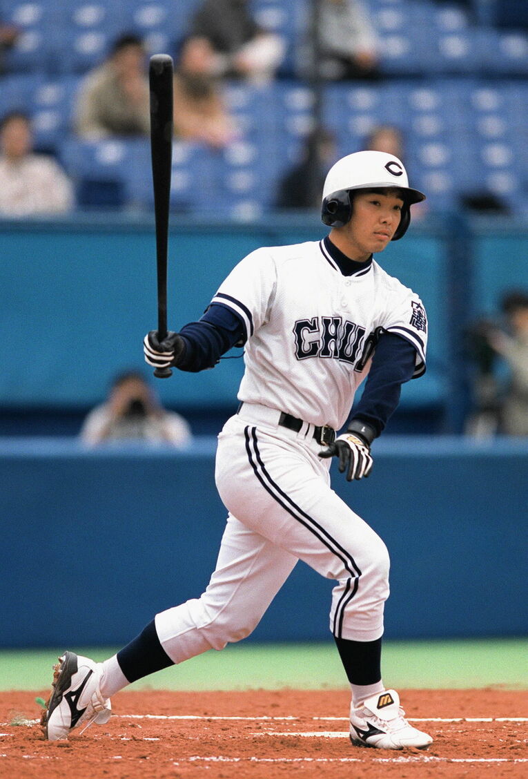 中央大時代の阿部慎之助　©JIJI PRESS