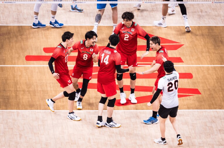 ネーションズリーグ準々決勝（vsスロベニア）©︎FIVB