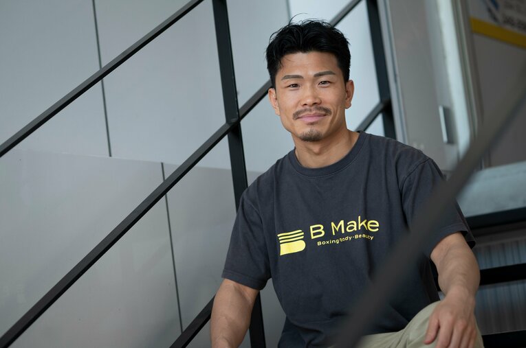 引退後は念願のジムを故郷の熊谷で開いた木村翔。街を盛り上げるために貢献していきたい、と熱く語る ／ photograph by Tadashi Hosoda