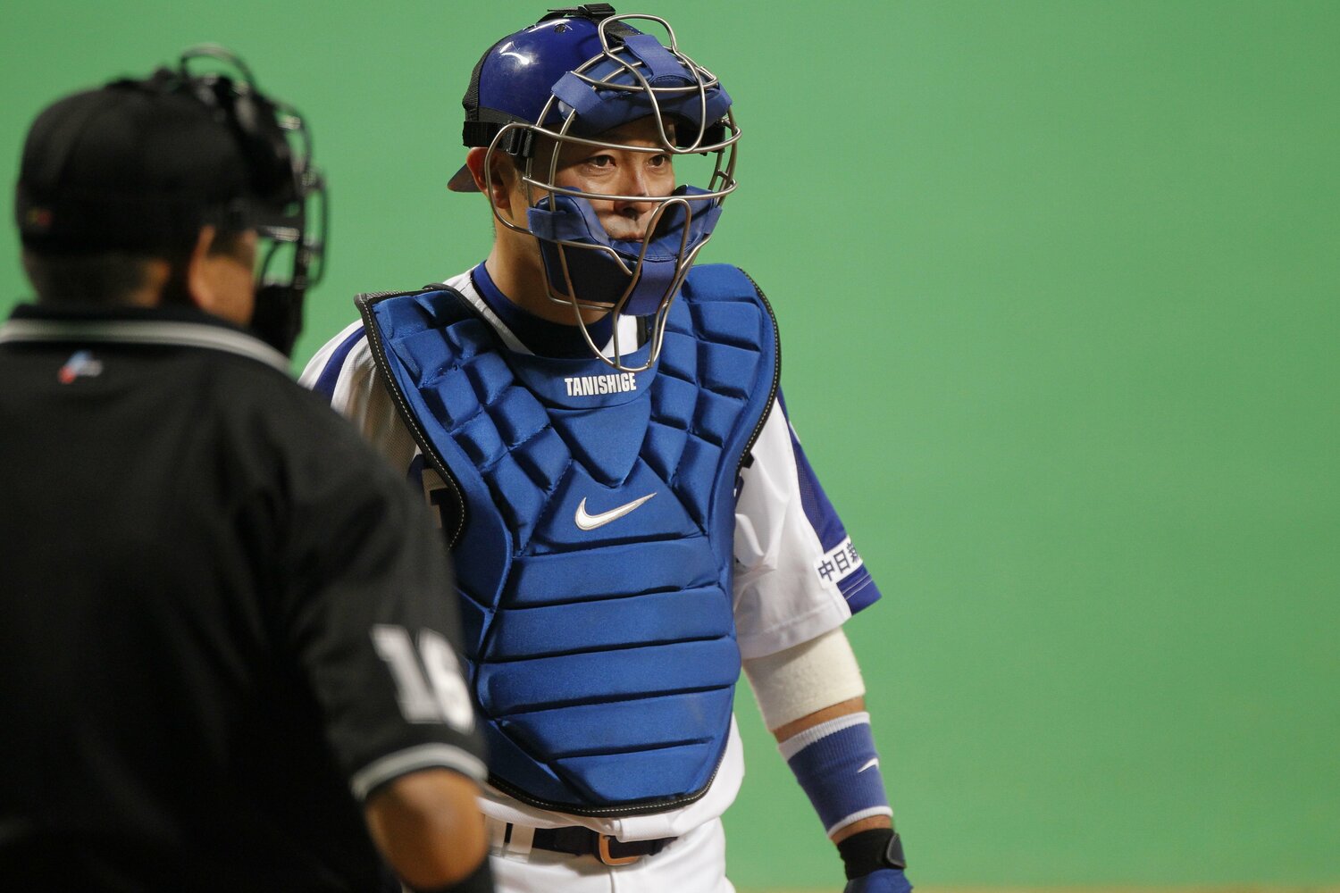 2010年日本シリーズでの谷繁　©Sports Graphic Number