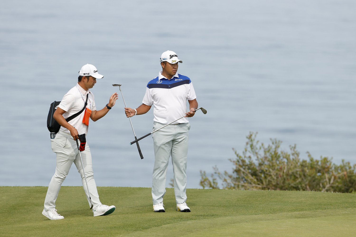 練習ラウンドで調整する松山英樹　©︎Getty Images