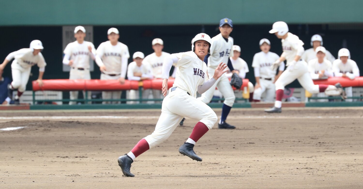 早実時代の福太郎　©︎JIJI PRESS