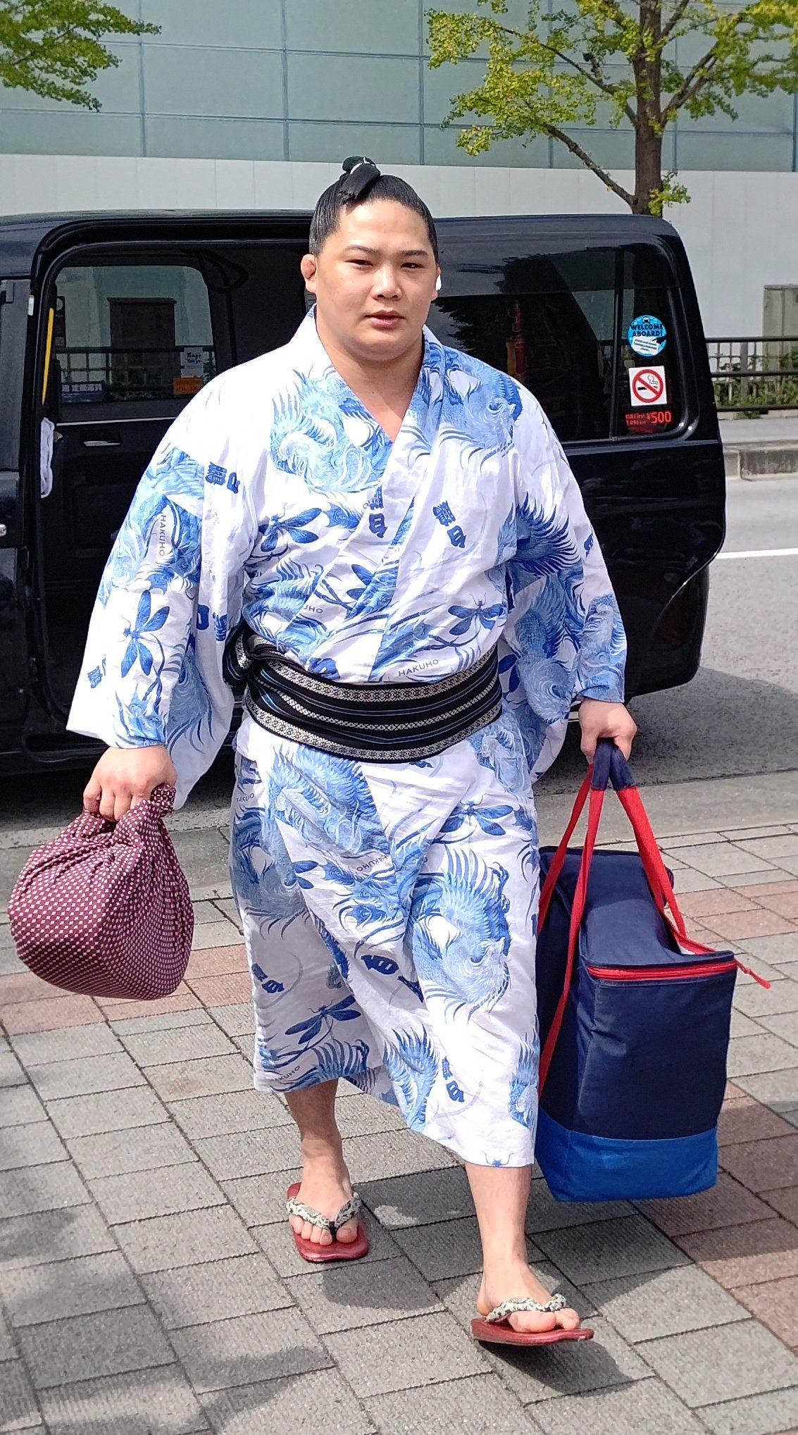 現役時代の雷鵬氏。炎鵬などの付け人としても尽力した ©本人提供