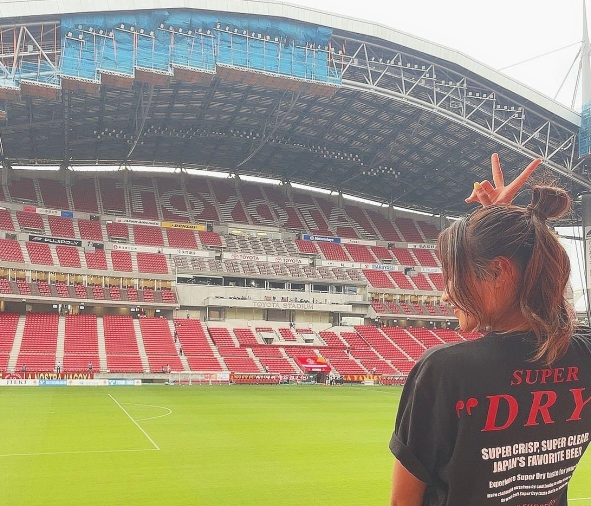 ナゴヤ球場だけでなく、豊田スタジアムなど近隣の競技場でも活動した　©本人提供