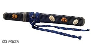 第33代木村庄之助が用いた脇差。「差し違えをしたときには切腹する」という覚悟を象徴する一品。スポーツ用具では、ない 