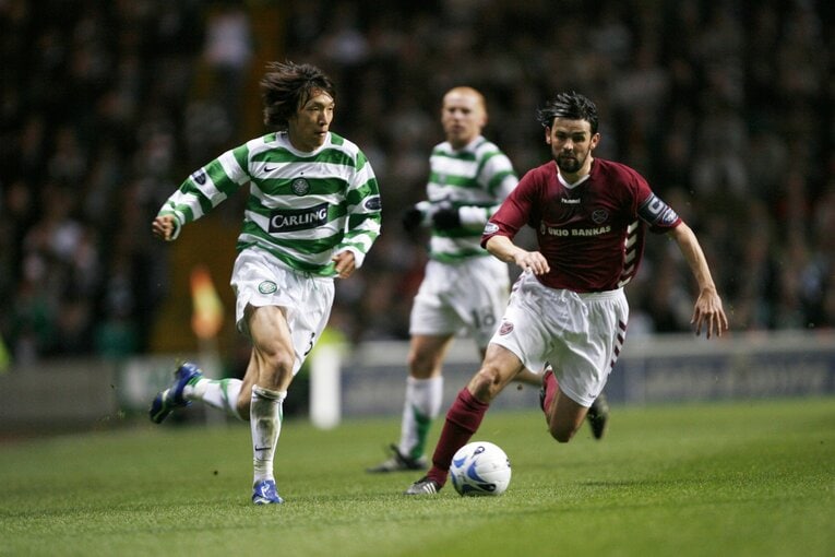 セルティック時代の中村俊輔（2006年撮影）　©Takuya Sugiyama