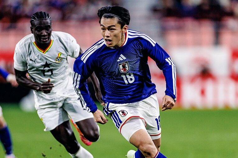 日本代表の最前線の軸となる上田綺世。彼が見せる素顔とは ／ photograph by Kiichi Matsumoto