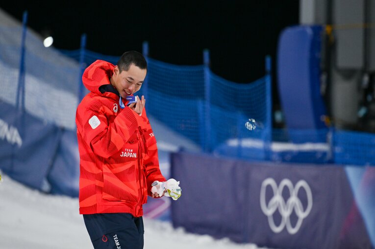 木村葵来が金メダル、木俣椋真が銀メダルを獲得した男子ビッグエア　©Nanae Suzuki／JMPA