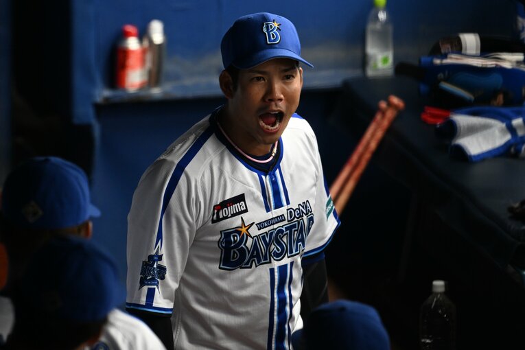 日本シリーズ第2戦、試合前に普通にチームを鼓舞する桑原将志　©Naoya Sanuki