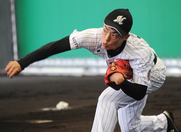 2014年のドラフトでロッテから2位指名を受けた京大の田中　©︎JIJI PRESS