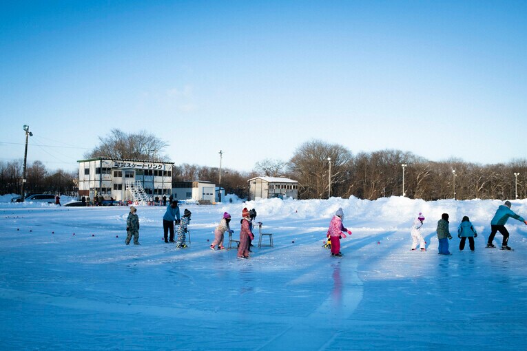 白鳥少年団が練習するスケートリンク　©Asami Enomoto