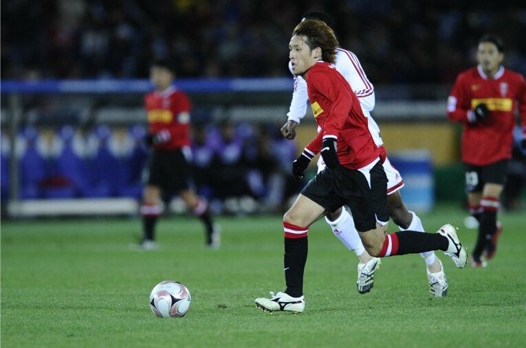 07年クラブW杯の細貝　©Takuya Sugiyama