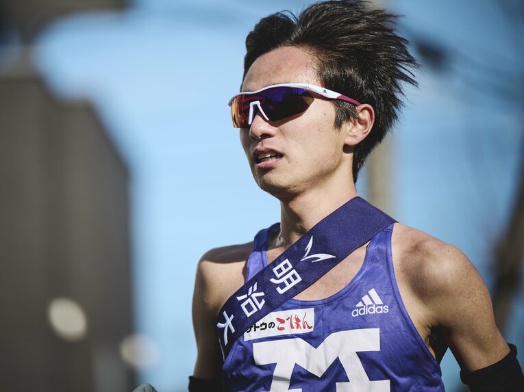 1年は1区、2年は3区を走った児玉　©Yuki Suenaga