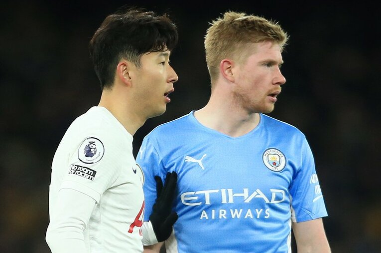 ソン・フンミンとデブライネ。圧倒的なパフォーマンスだった　©Getty Images