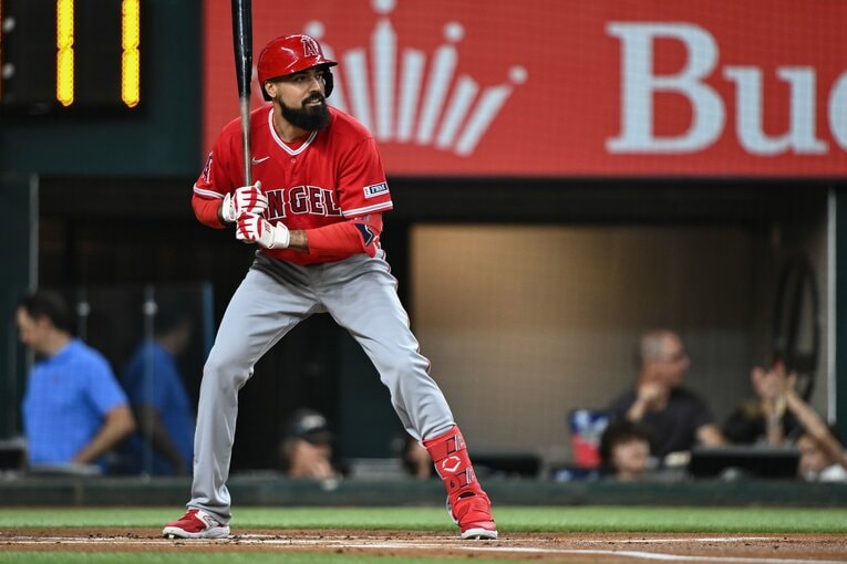 負傷者リスト入りした主力のレンドン。勝負をかけた今季だったが、主力の故障で編成は来季を見据えたものに。大谷と仲の良い同年代のフレッチャーも40人枠から外れた　©Nanae Suzuki