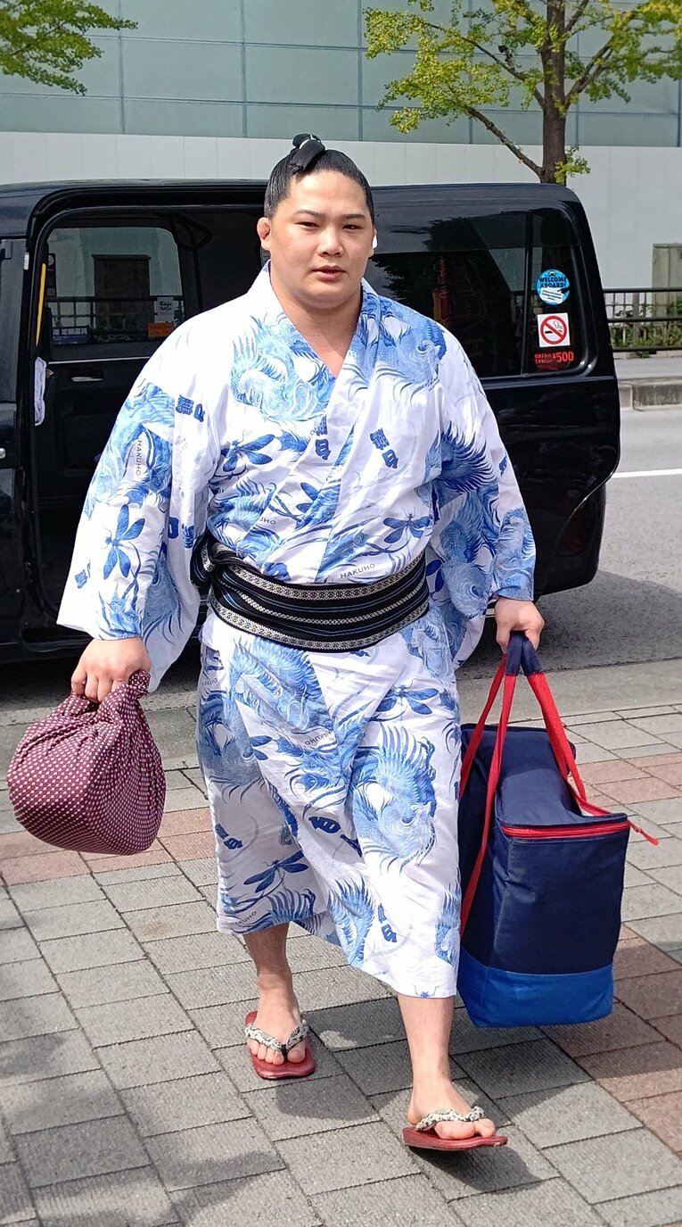 現役時代の雷鵬氏。炎鵬などの付け人としても尽力した　©本人提供