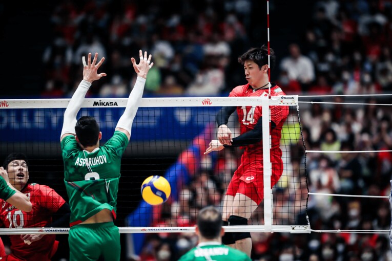 ネーションズリーグ ブルガリア戦　©︎FIVB