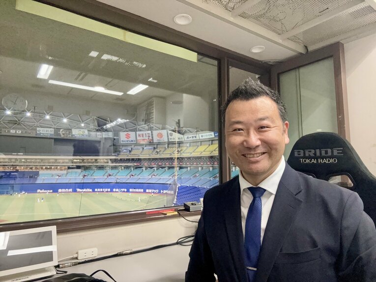 現役時代から立浪監督に取材を続け、番組で共演歴もある東海ラジオ・大澤広樹アナウンサー（本人提供）