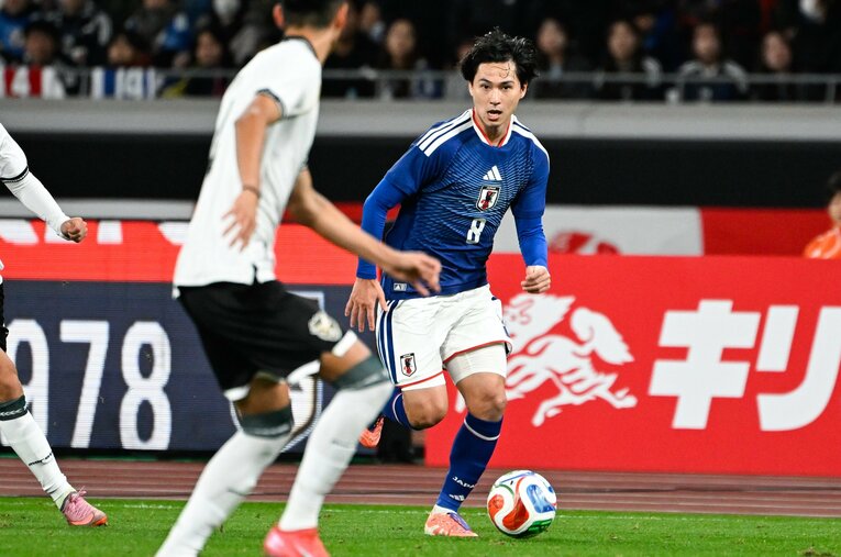 森保監督の国際Aマッチ指揮100試合目となったボリビア戦にも先発した南野。しかし思い起こせばなかなか招集されず苦しい時期もあった ／ photograph by Asami Enomoto