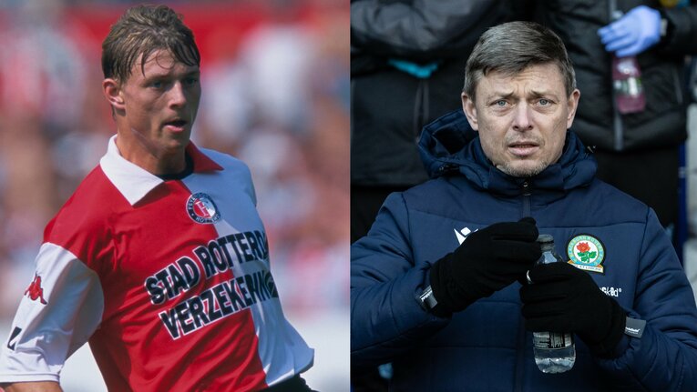 フェイエノールトでは10番をつけていたデンマーク代表のトマソン（2001年）。現在はイングランド2部・ブラックバーンの監督を務めている（右）©︎Kazuaki Nishiyama　©︎Getty Images