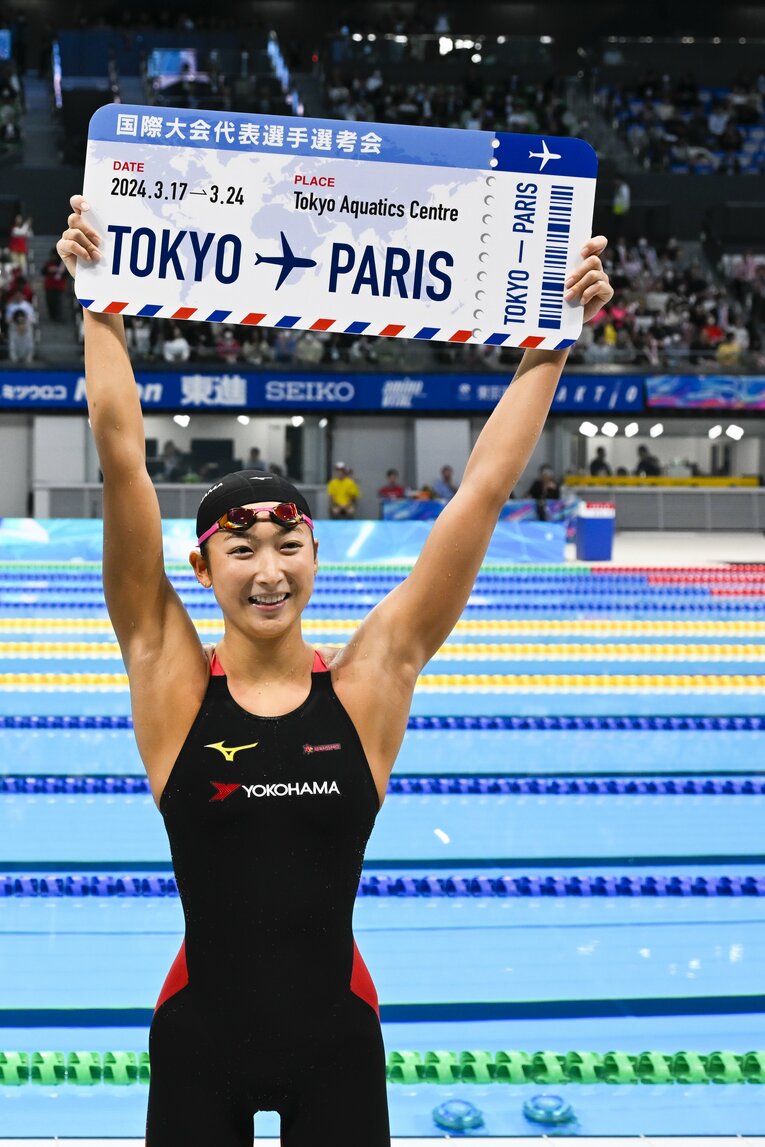 24歳になった池江は白血病を乗り越え、パリ五輪の代表に　©BUNGEISHUNJU