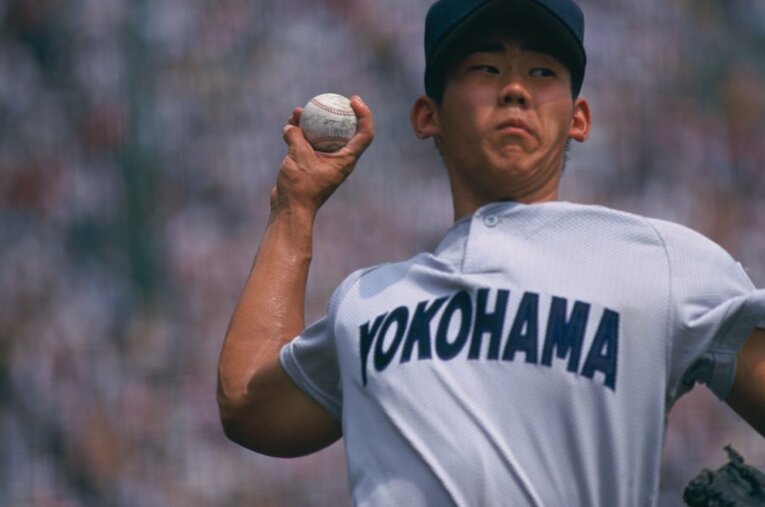 第80回全国高校野球選手権大会、横浜高校のエースとして優勝を果たした松坂大輔。 ／ photograph by Hideki Sugiyama