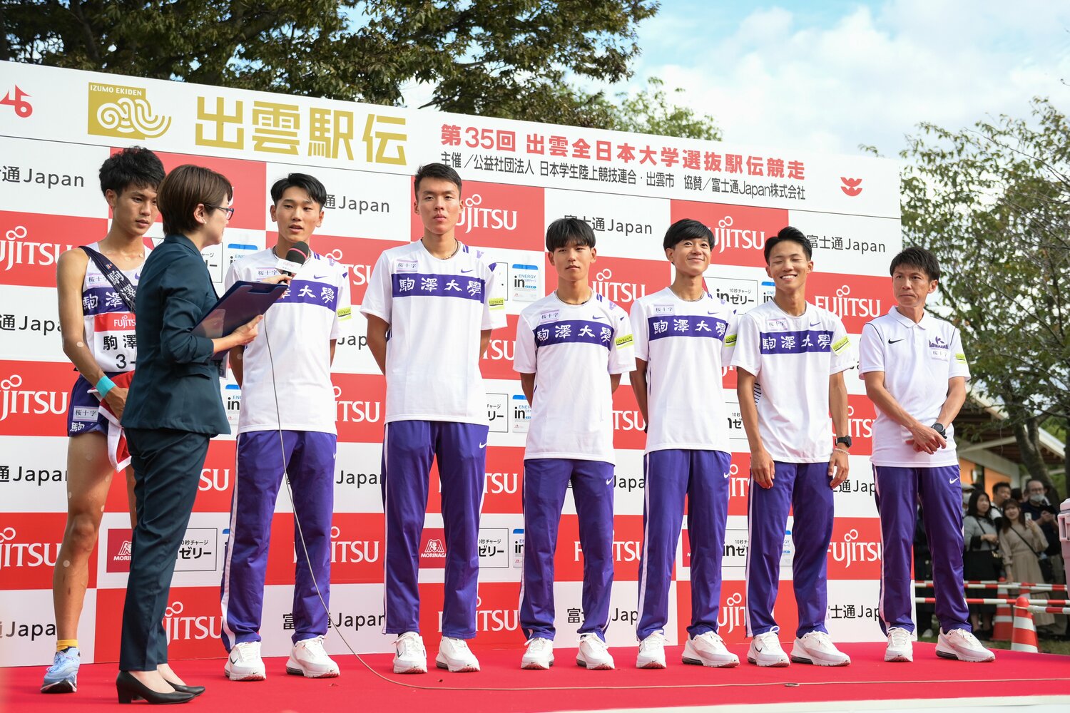 全員が区間3位以内の順位で走り、危なげないリレーとなった出雲駅伝　©Nanae Suzuki