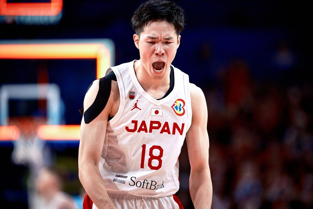 パリ五輪の切符を手にした昨秋のW杯でも活躍を見せた馬場　©︎FIBA