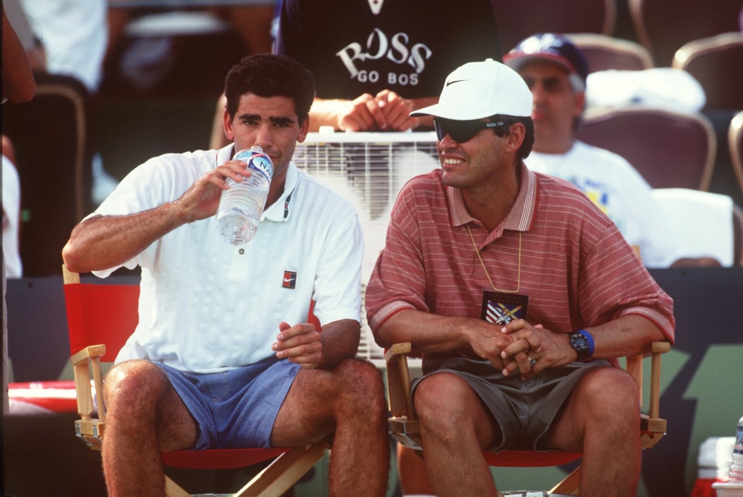 コーチのティム・ガリクソン（右）との2ショット　©Getty Images