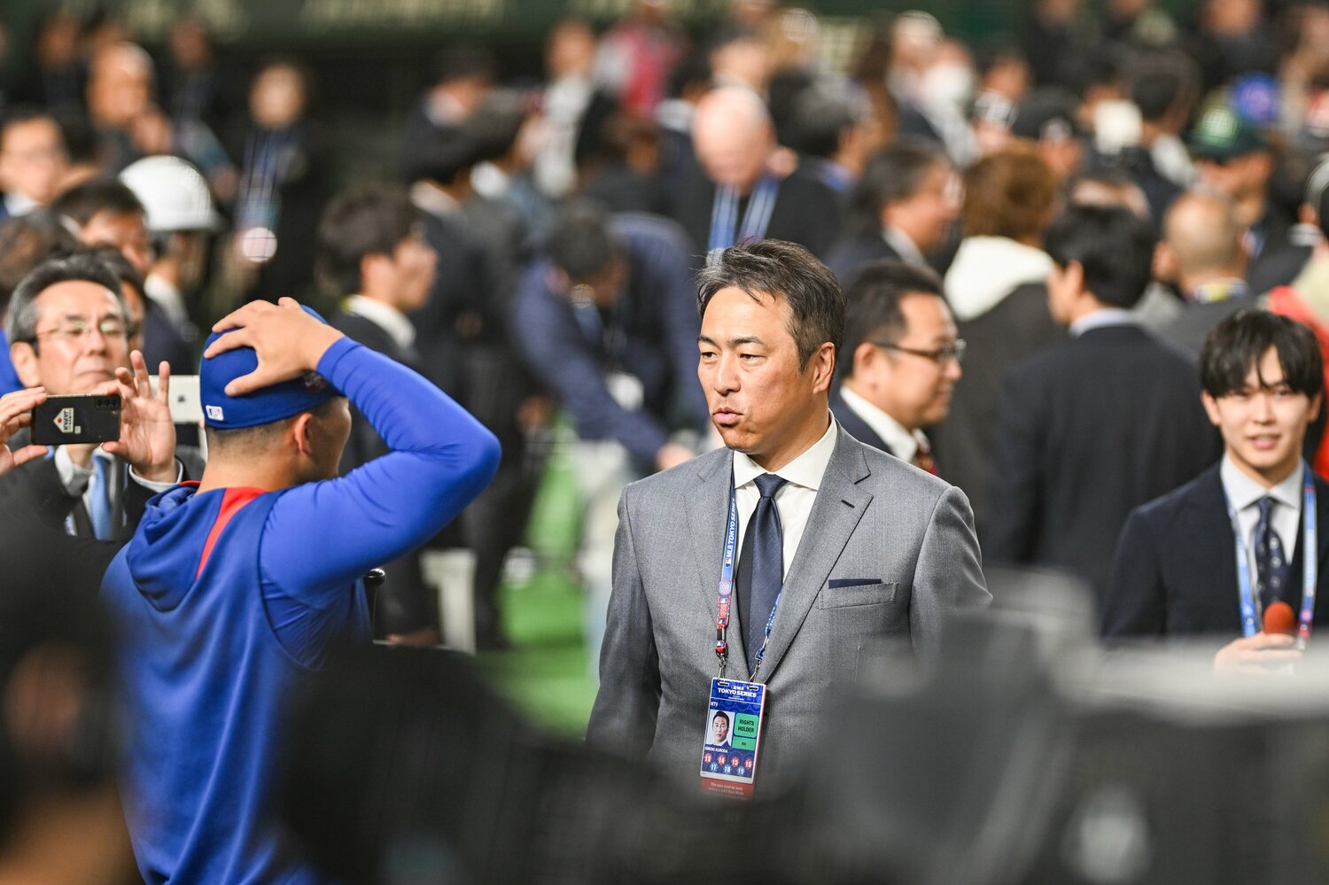 ともかく多くのメディア関係者が押し寄せていた東京シリーズだが…（写真は黒田博樹氏）　©Nanae Suzuki