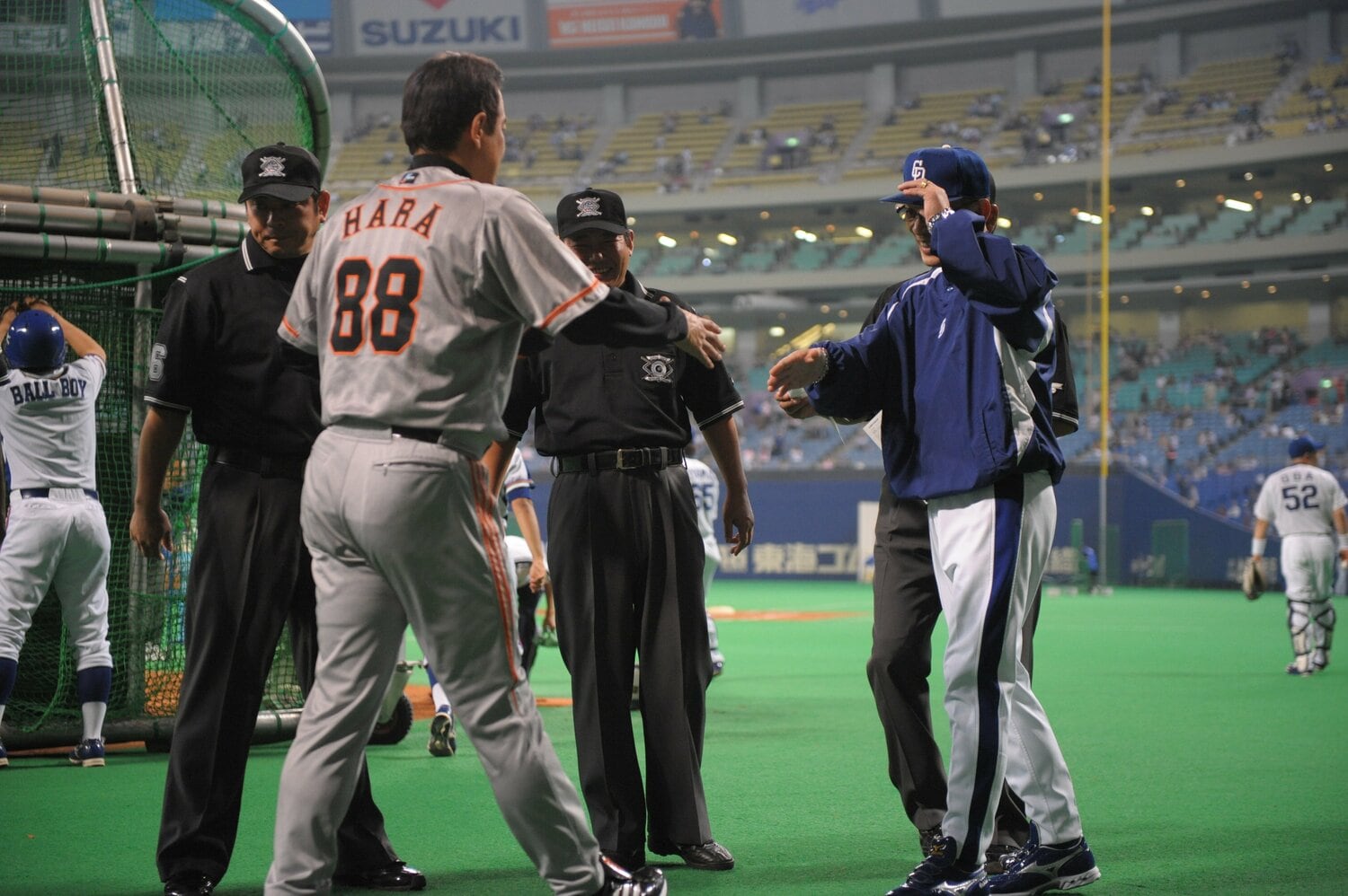 2010年セCSを前にした巨人・原監督と中日・落合博満監督 ©Naoya Sanuki