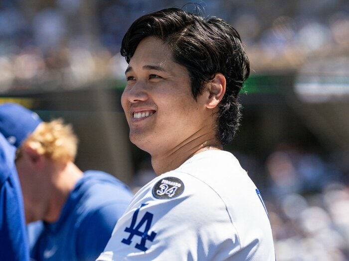 「全ポジション大谷翔平」今永昇太が“史上最高チームを作るなら？”と聞かれて…ドジャース伝説の名投手もロバーツ監督も目を丸くした50−50＜Number Web＞ photograph by Nanae Suzuki