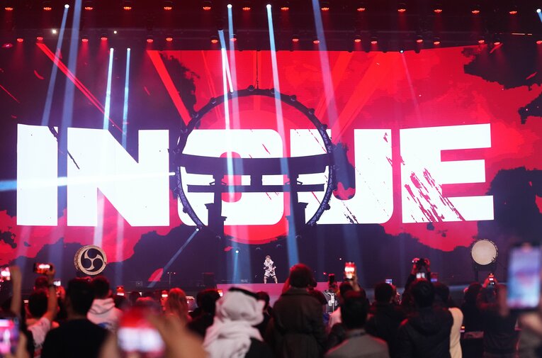 井上尚弥の入場シーン　©Naoki Fukuda