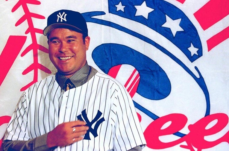 1997年、ヤンキース入団時の伊良部秀輝 ／ photograph by JIJI PRESS