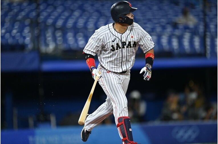 五輪決勝でのHR　©Naoya Sanuki/JMPA