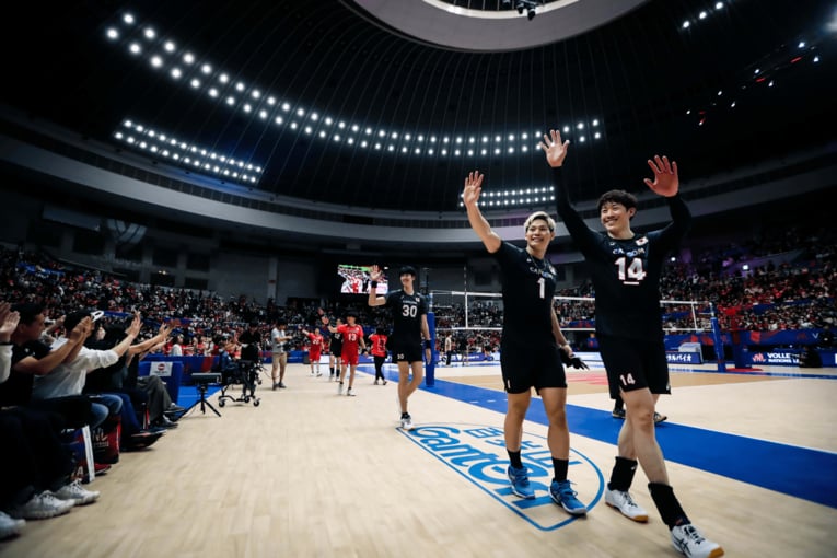 ネーションズリーグ フランス戦　©︎FIVB