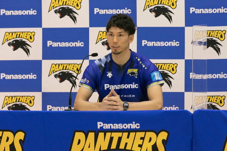 引退会見の様子　©︎Panasonic PANTHERS