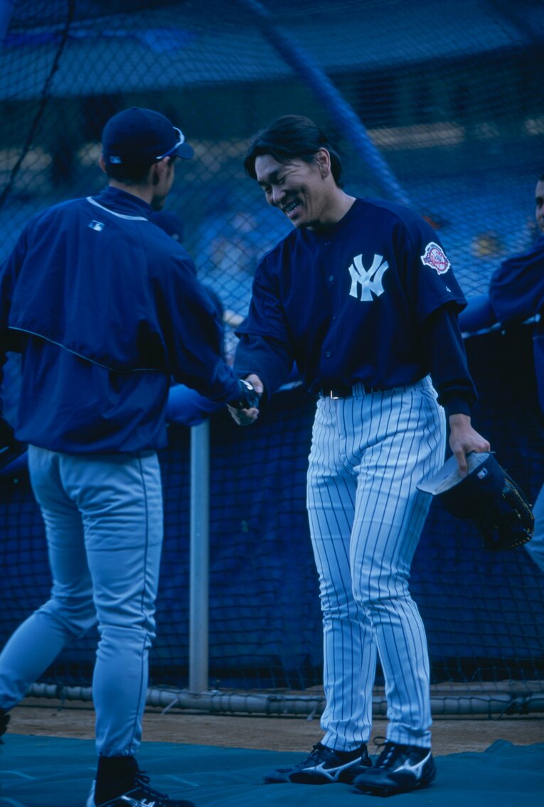 2003年4月のメジャー初対決時　©Naoya Sanuki