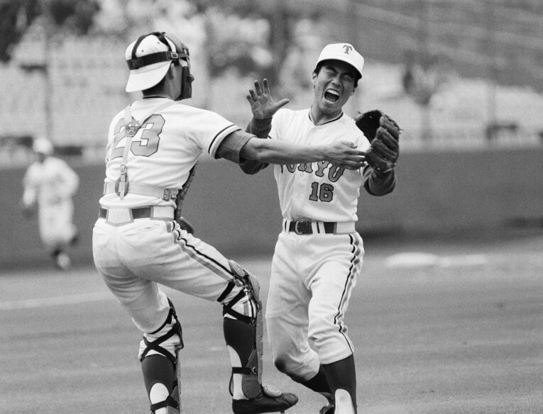 早稲田大を相手に勝点をあげ、歓喜する学生時代の大越さん ©KYODO