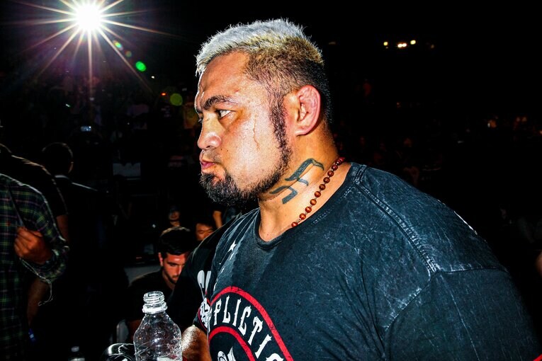 多くのPRIDE出身選手が苦戦するなか、2010年代のUFCヘビー級でトップ選手となったマーク・ハント　©Susumu Nagao