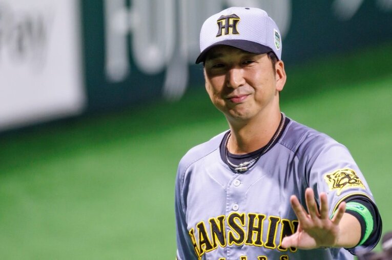 阪神を率いる藤川球児監督、45歳 ／ photograph by Kiichi Matsumoto